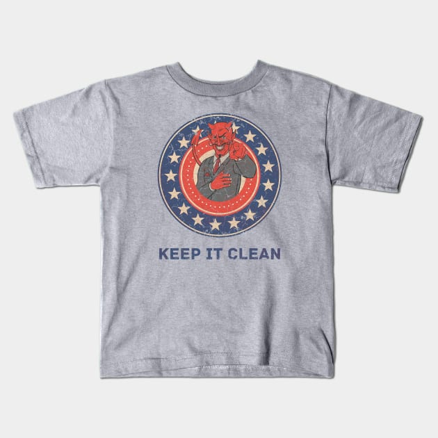 Keep it Clean America 1958 - Disstresed Vintage Style Kids T-Shirt by Sultanjatimulyo exe